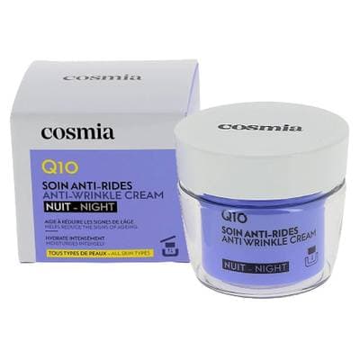 COSMIA Crème de nuit visage anti-rides Q10, 50ml