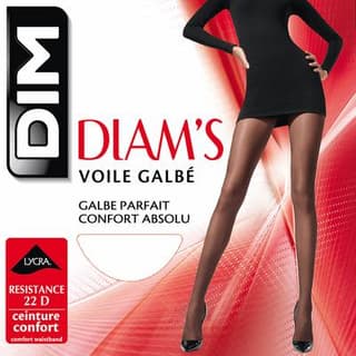 Dim Collant Diam's Voile Galbé Noir 22D, Taille 4