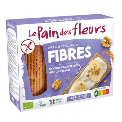 Le pain des fleurs Tartines craquantes FIBRE bio, 150g