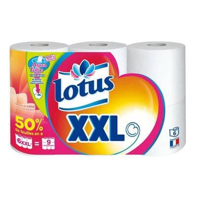 3133200095396 - Lotus - Papier toilette 2 épaisseurs Blanc XXL