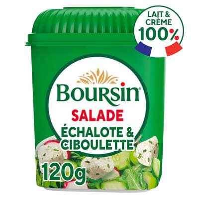 Boursin Dés de fromage échalote et ciboulette, 120g