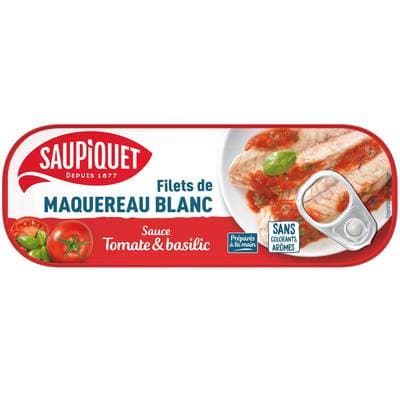 Saupiquet Filets de Maquereaux Sauce Tomate Basilic, 169g