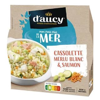 D'aucy Cassolette Merlu Blanc et Saumon, 300g