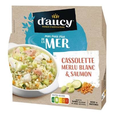 D'aucy Cassolette Merlu Blanc et Saumon, 300g