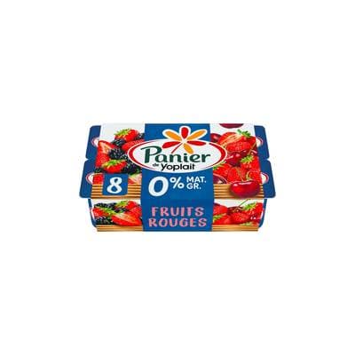 Panier de Yoplait Yaourts Fruits Rouges 0%mg, 8x125g