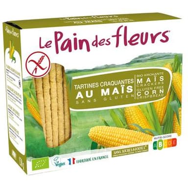 Le pain des fleurs Tartine bio craquante au Mais, 150g