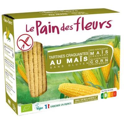 Le pain des fleurs Tartine bio craquante au Mais, 150g