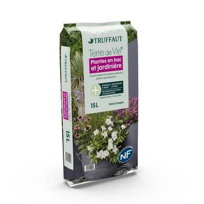 Truffaut Terreau Bacs et Jardinières - Terre De Vie, 15L