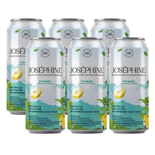 Josephine Eau pétillante aromatisée pomme menthe, Lot de 6x33cl