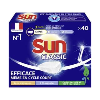 Sun Tablette lave-vaisselle standard, 40 tablettes