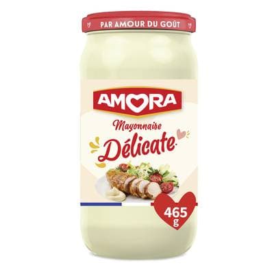 Amora Mayonnaise Délicate Allégée en bocal, 465g
