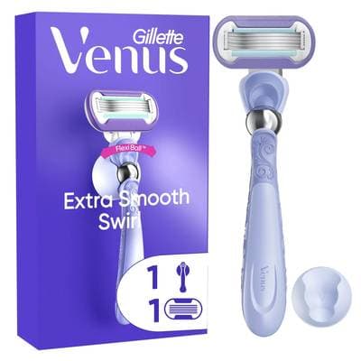 Gillette Venus Rasoir Femme Extra Smooth Swirl, 1 rasoir et 1 lame