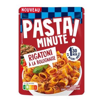 Lustucru Pâtes Rigatoni Bolognaise Sachet express micro-ondes, 220g