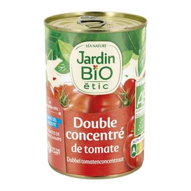 Jardin Bio Etic Double Concentré de Tomates Bio Sans sel ajouté, 140g