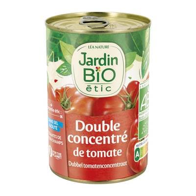 Jardin Bio Etic Double Concentré de Tomates Bio Sans sel ajouté, 140g