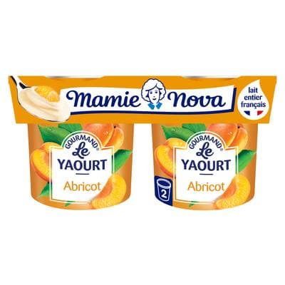 Mamie Nova Yaourt abricot, 2x150g