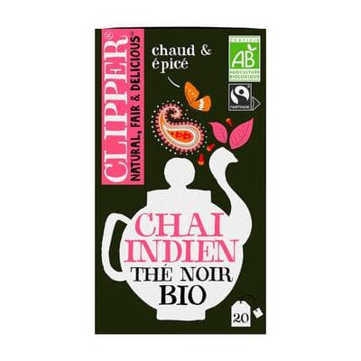 Clipper Thé noir chaï indien aux épices bio 20 sachets, 40g