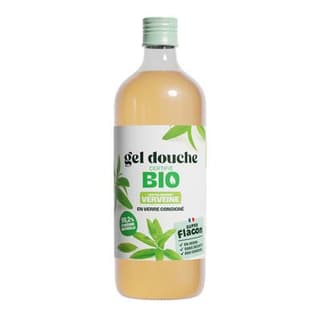Super Flacon Gel douche BIO verveine, recharge 1L