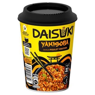 Daisuki Nouilles Instantanées Yakisoba Saveur Poulet Yakitori en cup, 93g