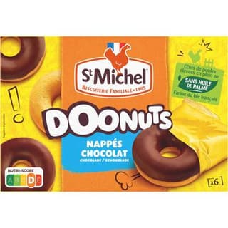 St Michel Doonut nappé chocolat x6, 180g