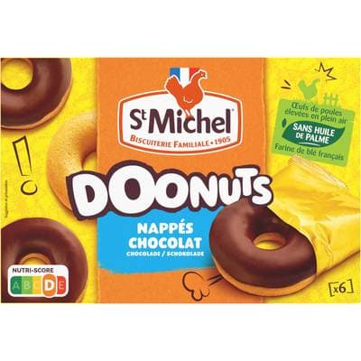 St Michel Doonut nappé chocolat x6, 180g