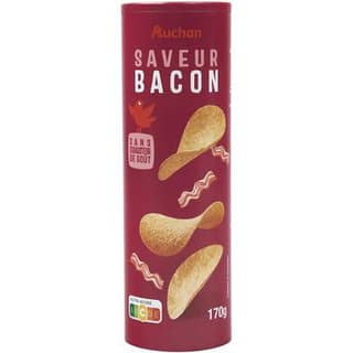 Auchan Tuiles saveur bacon, 170g