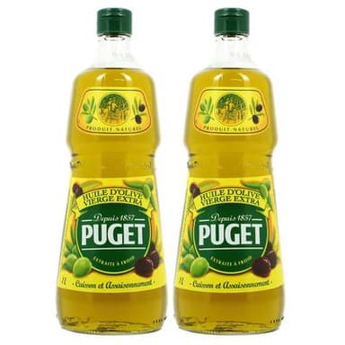 Puget Huile d'olive vierge extra, Lot de 2x1L