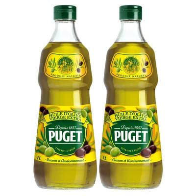 Puget Huile d'olive vierge extra, Lot de 2x1L
