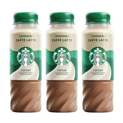 Starbucks Caffe latte - café frais, Lot de 3x220ml