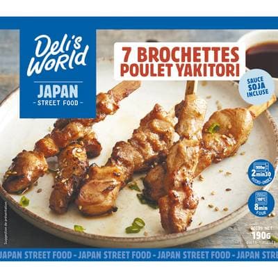 Deli's World Brochettes de poulet Yakitori, 7 Brochettes - 190g