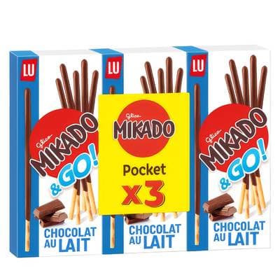 Mikado Biscuits nappés au chocolat au lait, 3x39g