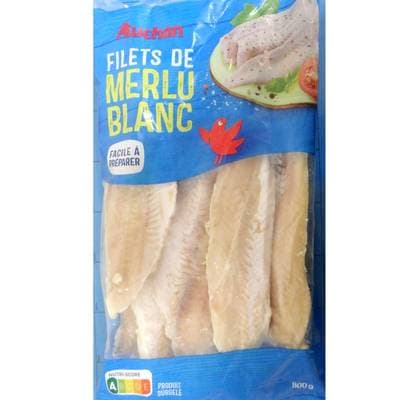 Auchan Filet de merlu sans peau, 800g