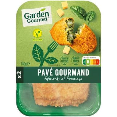 Garden Gourmet Pavé Gourmand Epinards et Fromage, 2x90g