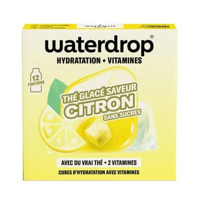 Waterdrop Cubes d'hydratation saveur thé glacé citron - 12 cubes, 25,2g