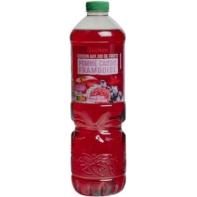 Auchan Boisson aux fruits goût pomme cassis framboise, 2L