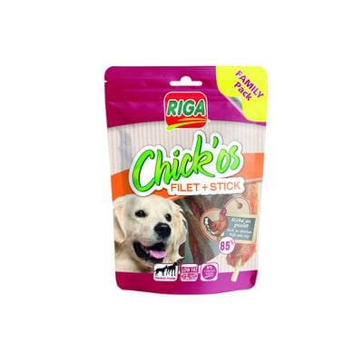 Riga Chick'Os Filets de Poulet Family Pack- Friandise Récompense pour Chien, 300g