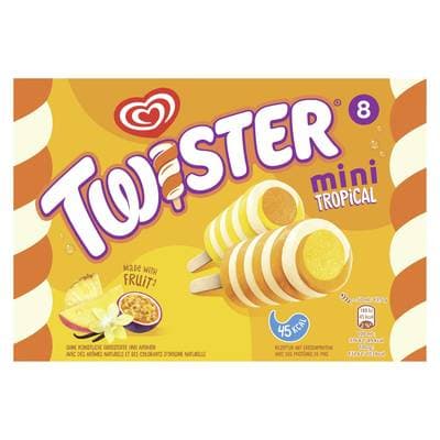Twister Mini bâtonnets Twister tropical, 8 bâtonnets - 348g