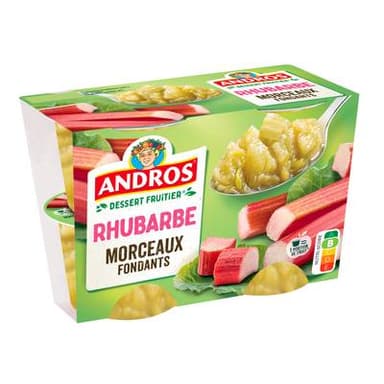 Andros Délice de rhubarbe, 4x100g