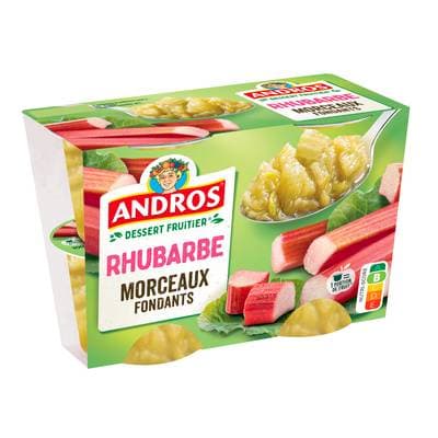 Andros Délice de rhubarbe, 4x100g