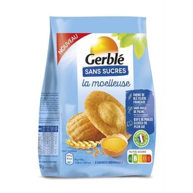 Gerblé Sans Sucres 6 Madeleines Nature Sans Sucre, 150g