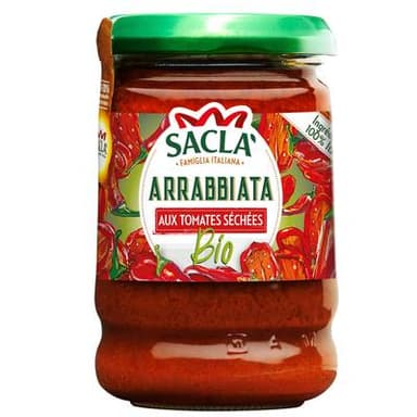 Sacla Sauce Arrabbiata aux tomates séchées Bio, 190g