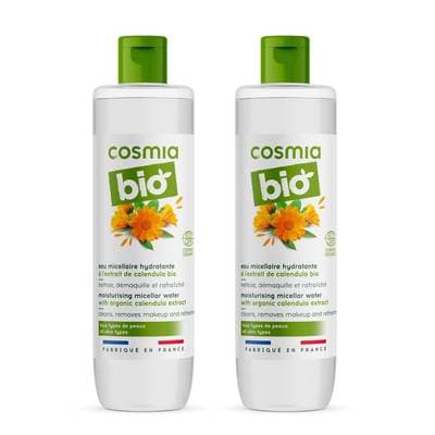 COSMIA BIO Eau micellaire hydratante au calendula bio, Lot de 2x250ml