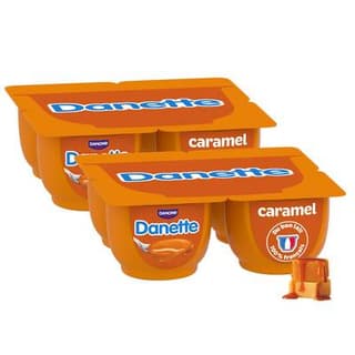 Danette Crème dessert caramel, Lot de 2 - 4x125g