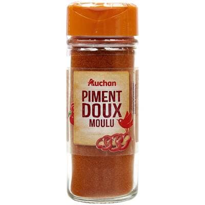Auchan Piment doux moulu, 40g