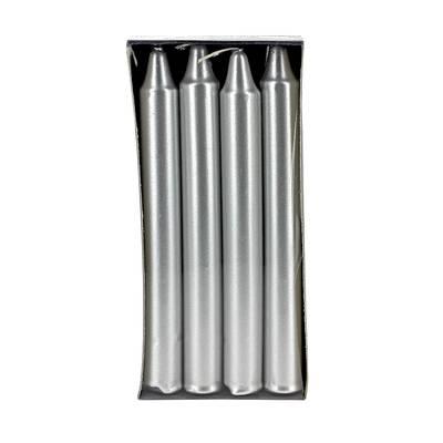 3482356749197 - Ambiances Devineau - Boîte de 8 bougies droites argent