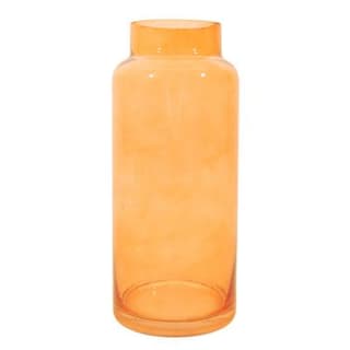 Point virgule Vase en verre jaune, Ø 12.50cm H 30cm