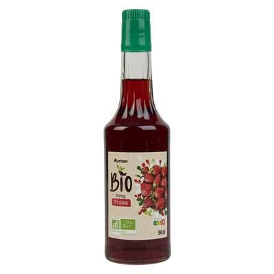 Auchan BIO Sirop de fraise bio, 50cl