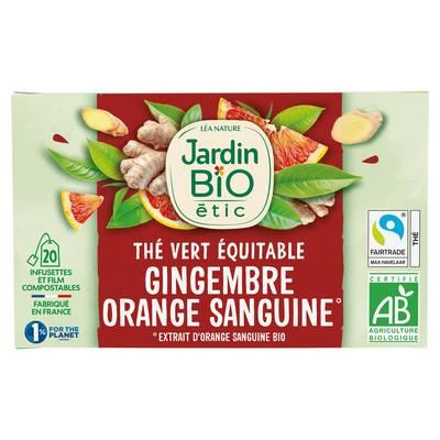 Jardin Bio Etic - Thé vert Gingembre Saveur Orange Sanguine Bio - 20 sachets