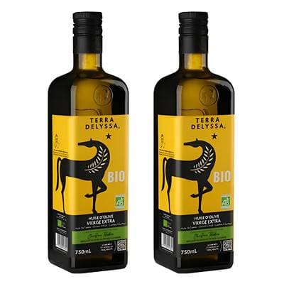 Terra Delyssa Huile d'Olive Vierge Extra Bio, Lot de 2x75cl
