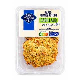 Cité Marine Râpé de Pomme de Terre au Cabillaud ail et persil, 2x100g
